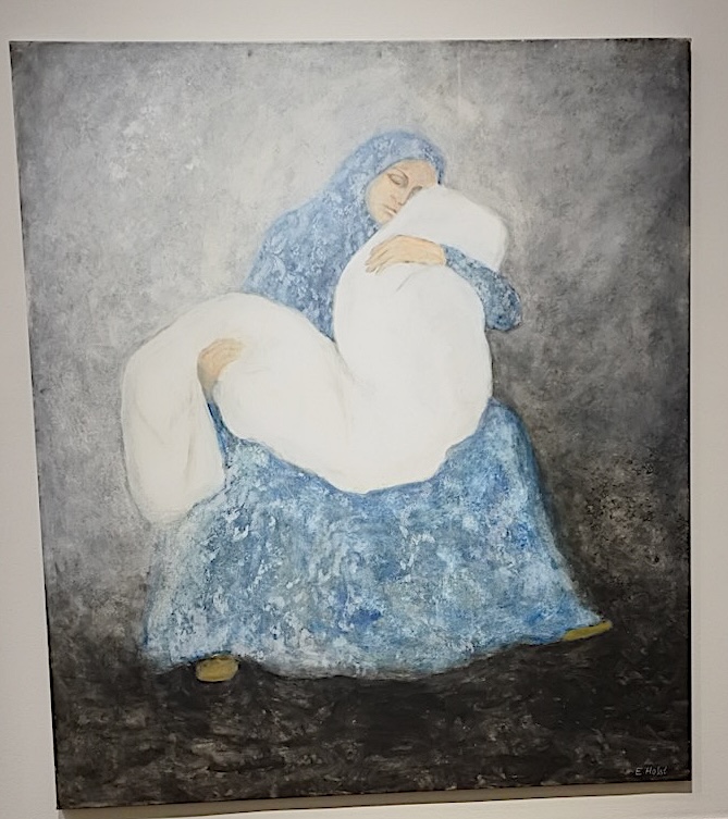 INTE BARA EN SIFFRA. Kvinnan i Gaza förlorade ett barn. Ursprungligen är det ett kristet motiv, men nu har kvinnan fått en slöja. MK